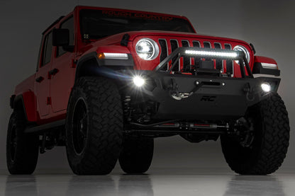 Rough Country | Front Winch Bumper | 9500S | Jeep Gladiator JT/Wrangler JK & JL/Wrangler Unlimited 4WD | 10660