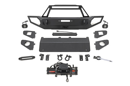 Rough Country | Front Winch Bumper | 9500S | Jeep Gladiator JT/Wrangler JK & JL/Wrangler Unlimited 4WD | 10660