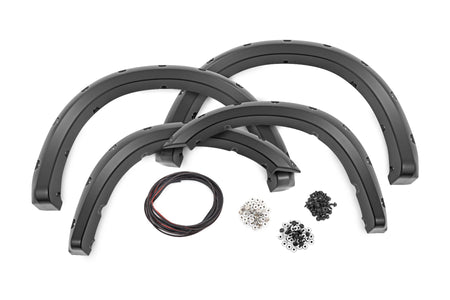 Rough Country | Pocket Fender Flares | PDN Ceramic Gray | Ram 2500/3500 2WD/4WD (2019-2026) | F-D10917A-PDN