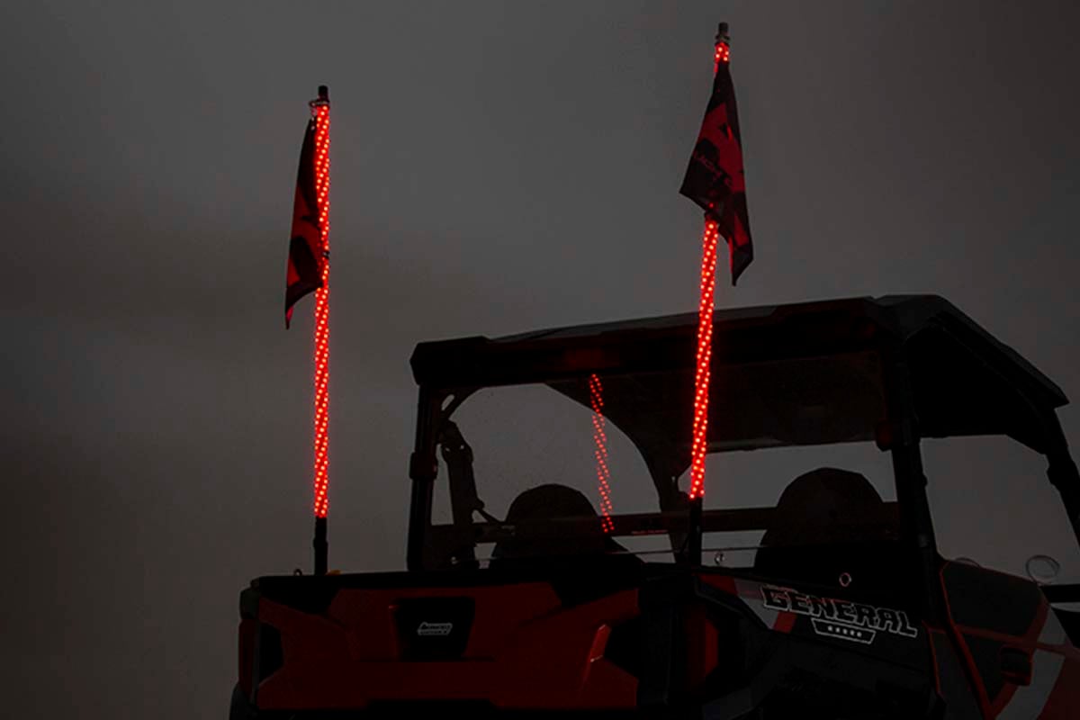 Multi-Color LED | Whip | 4' Long | Pair | 93004