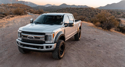 Rough Country | Fender Flares | Defender | G1 Absolute Black | Ford F-250/F-350 Super Duty (17-22) | A-F21112-G1
