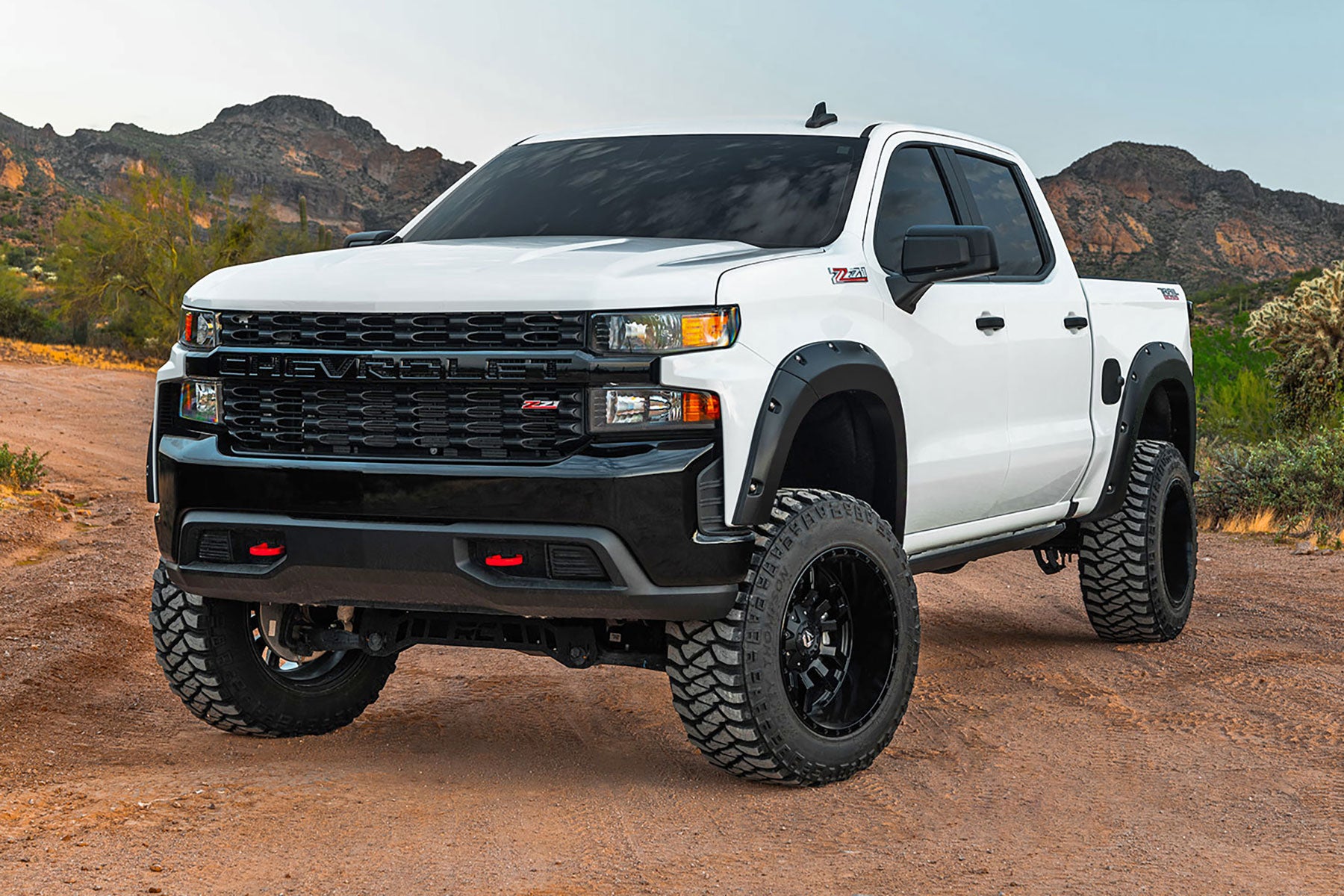 Pocket Fender Flares | GAZ Summit White | Chevy Silverado 1500 2WD/4WD (19-21) | F-C11911A-GAZ