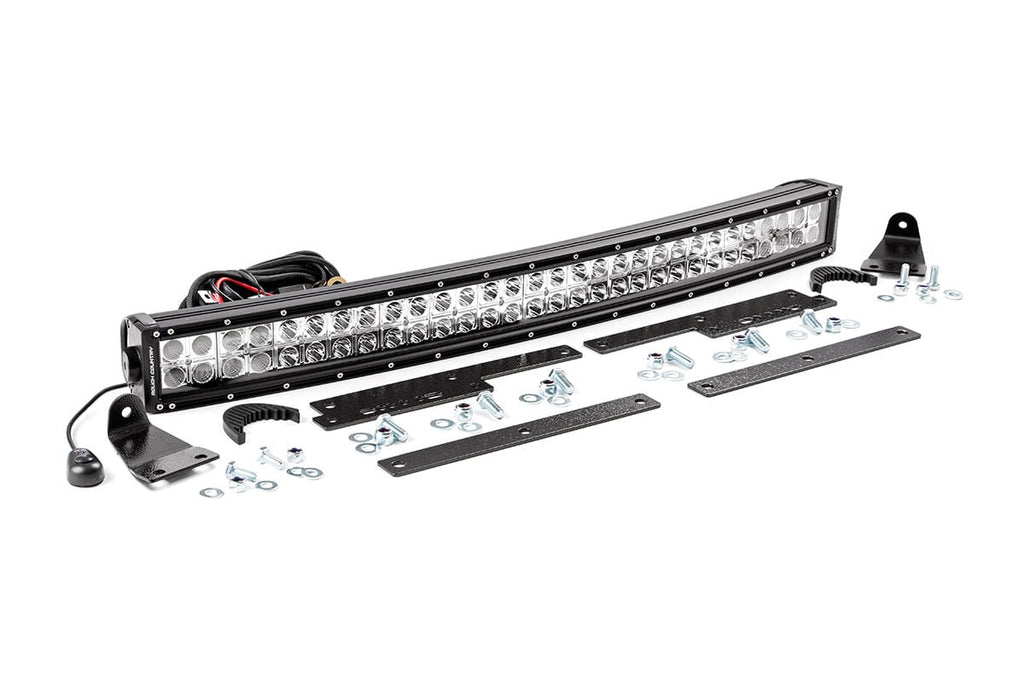 LED Light Kit | Behind Grille Mount | 30" Black Dual Row | White DRL | Chevy Silverado 1500 (14-15) | 70624