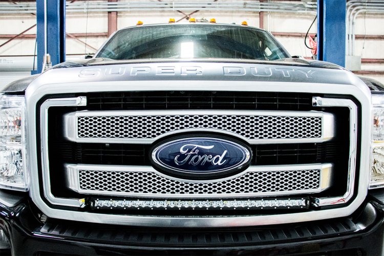 LED Light Kit | Grill | 30" Black Single Row | White DRL | Ford F-250/F-350 Super Duty (11-16) | 70530BLDRL
