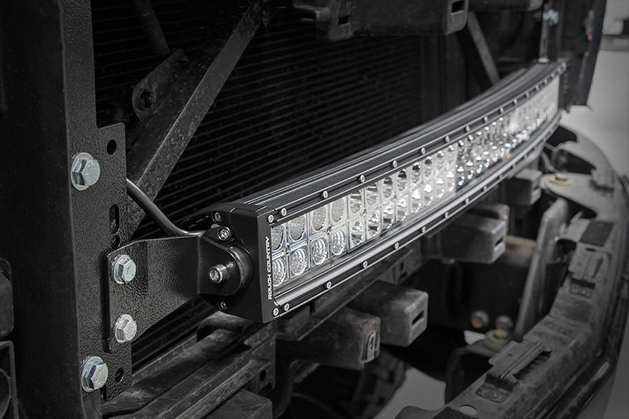 LED Light Kit | Behind Grille Mount | 30" Black Dual Row | White DRL | Chevy Silverado 1500 (14-15) | 70624