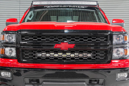 LED Light Kit | Behind Grille Mount | 30" Black Dual Row | White DRL | Chevy Silverado 1500 (14-15) | 70624