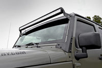 LED Light Mounts | Upper Windshield | 50" | Jeep Wrangler JK/Wrangler Unlimited (07-18) | 70504