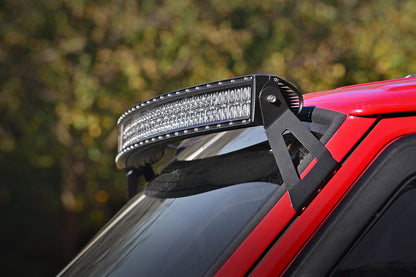 LED Light Kit | Windshield Mount | 50" BLK Dual Row | White DRL | Jeep Cherokee XJ (84-01) | 70074