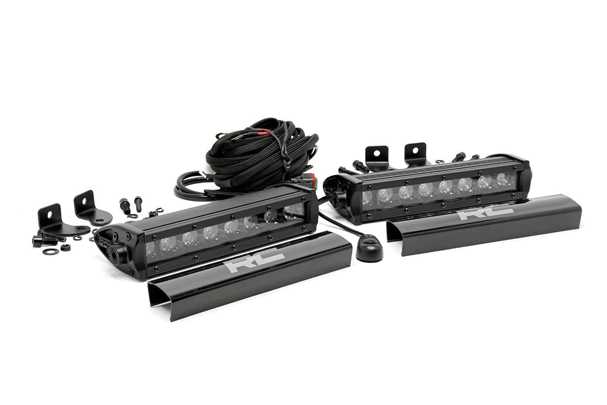 8 Inch Black Series LED Light Bar | Single Row | Pair | 70728BL