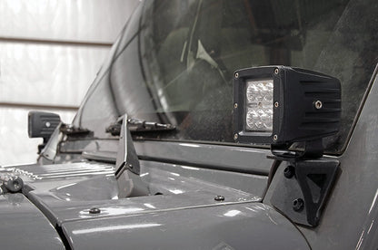 LED Light Mount | Lower Windshield | Pod | Jeep Wrangler JK/Wrangler Unlimited (07-18) | 70044