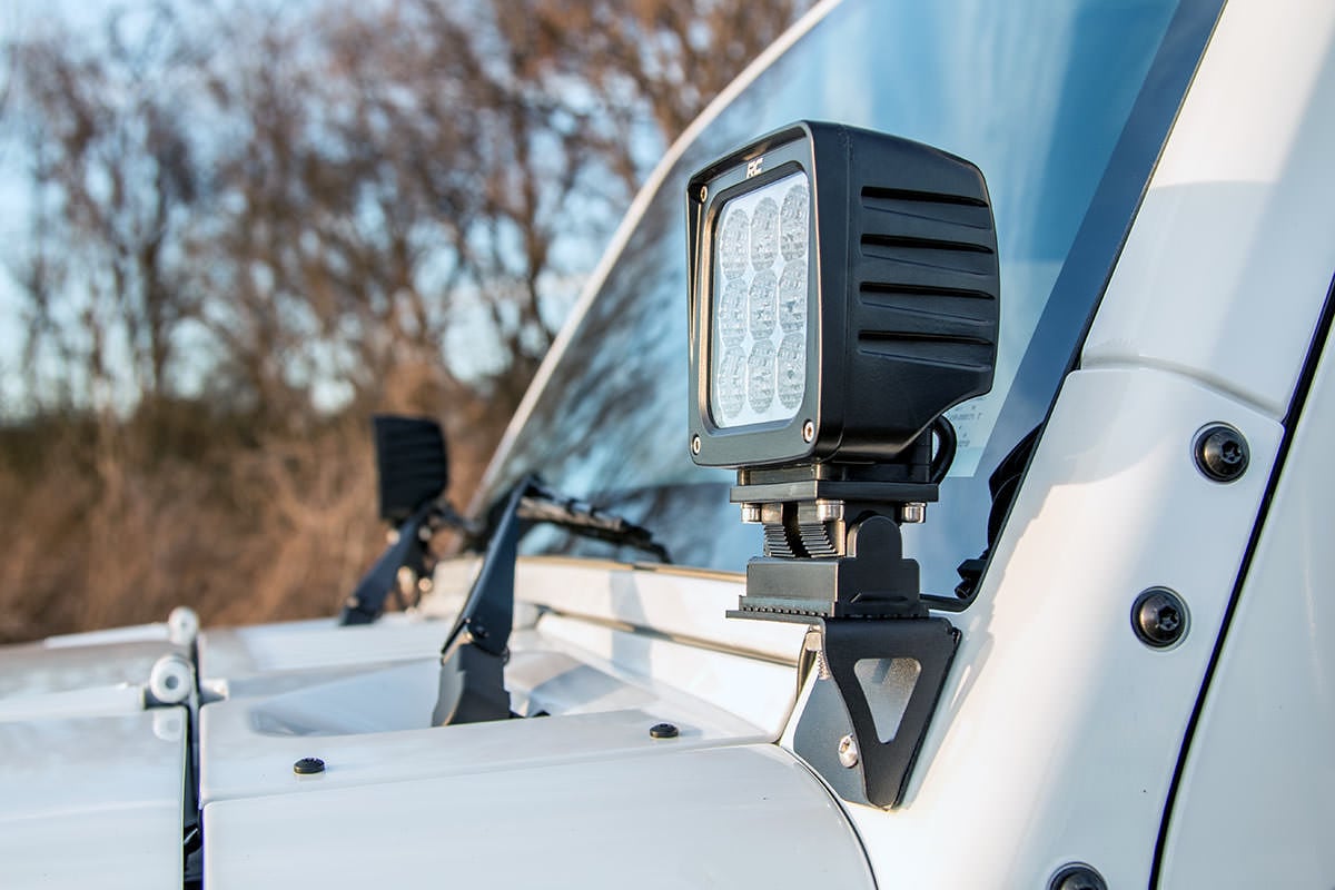 Light Mounts | Lower Windshield | Jeep Wrangler JK/Wrangler Unlimited  (07-18) | 6004