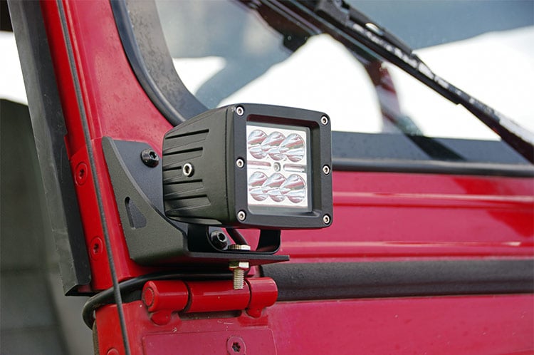 LED Light Mount | Lower Windshield | Pod Pair | Jeep Wrangler YJ 4WD (87-95) | 70510