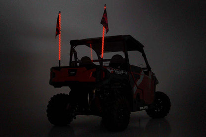 Whip Mount | Bed | 4' Multl-Color LED Whip Pair | Polaris General/Ranger 1000/Ranger XP 900/1000 | 93053
