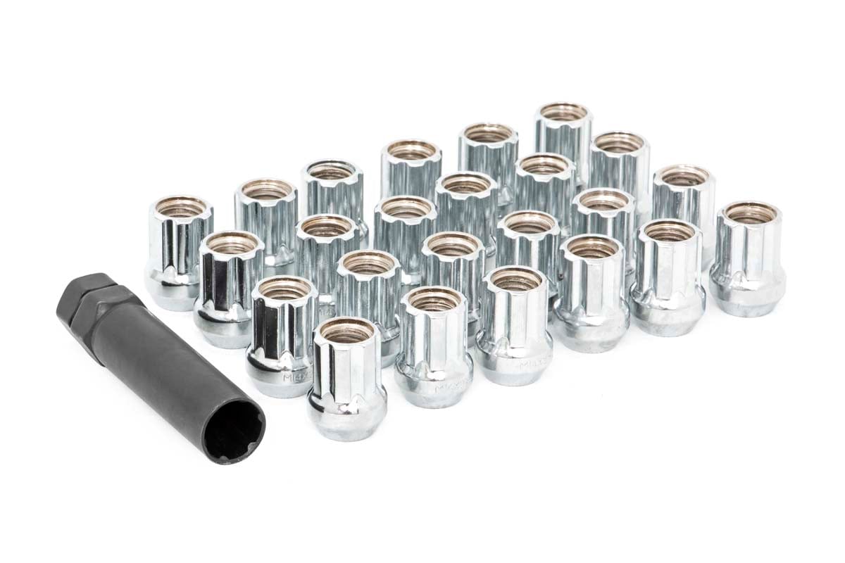 M14 x 2.0 Lug Nut Set of 24 | Chrome | Open End | 142024CHOE