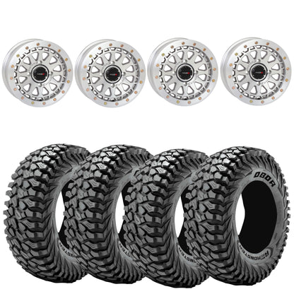 System 3 Machined SB6 beadlocks mounted on Obor Roc Scrapers Set of (4)