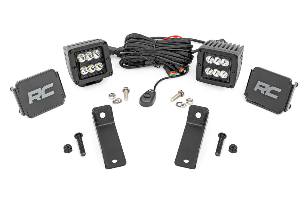 LED Light Kit | Rear Mount | 2" Black Pair | Flood | Can-Am Maverick Sport 1000R  | 97082