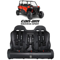 Maverick Sport Max Rear Bench with Harnesses (2019-2025)