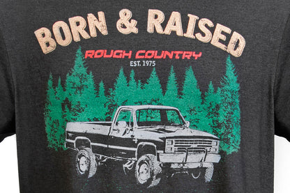 Rough Country | Rough Country T-Shirt | Born & Raised | Black | LG | 84081LG