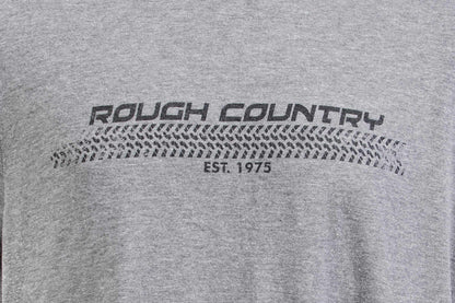 Rough Country | Rough Country T-Shirt | Horizontal Tread | Grey | SM | 84077SM