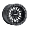 Metal FX Delta beadlock 15x10 Satin Black 5/4.5 mounted on Journey Rock Poison tires