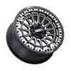 Metal FX Delta Beadlock Wheels (Black Contrast Cut) on Valor Offroad Alpha Tires – UTV Wheel & Tire Kit