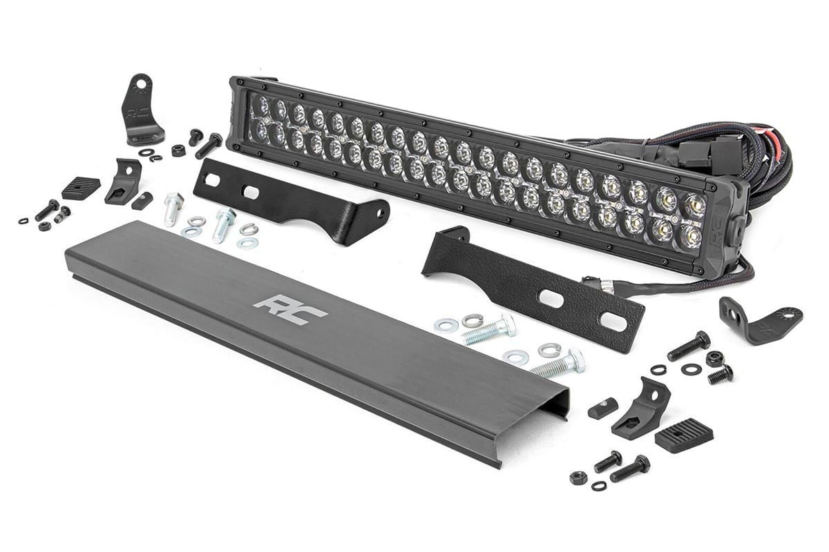 LED Light Kit | Bumper Mount | 20" Black Dual Row | White DRL | Jeep Grand Cherokee WK2 (11-20) | 70773DRL