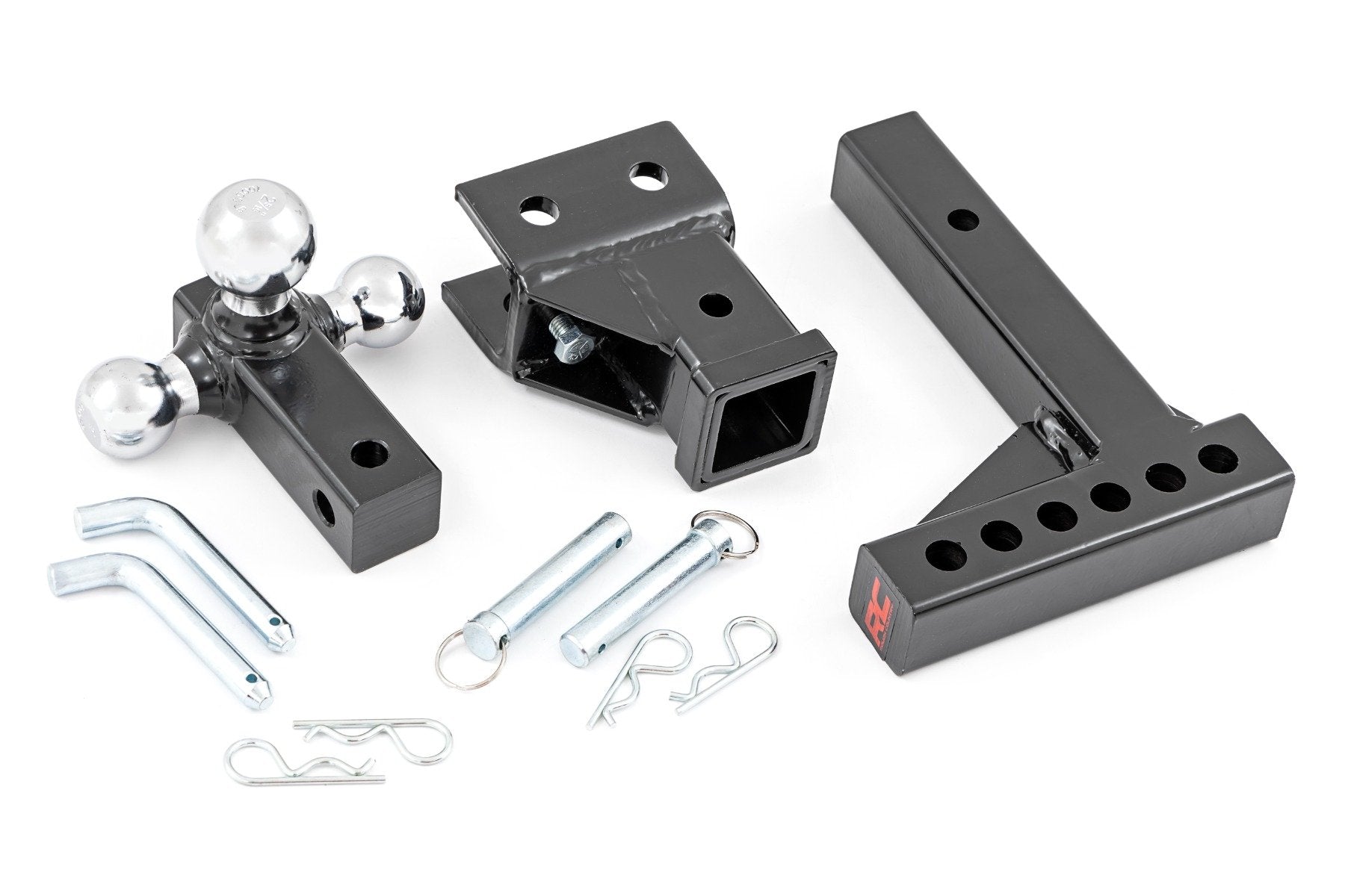 Adjustable Trailer Hitch | 6 Inch Drop | Multi-Ball Mount | Fits 2 Inch Receiver | 99100