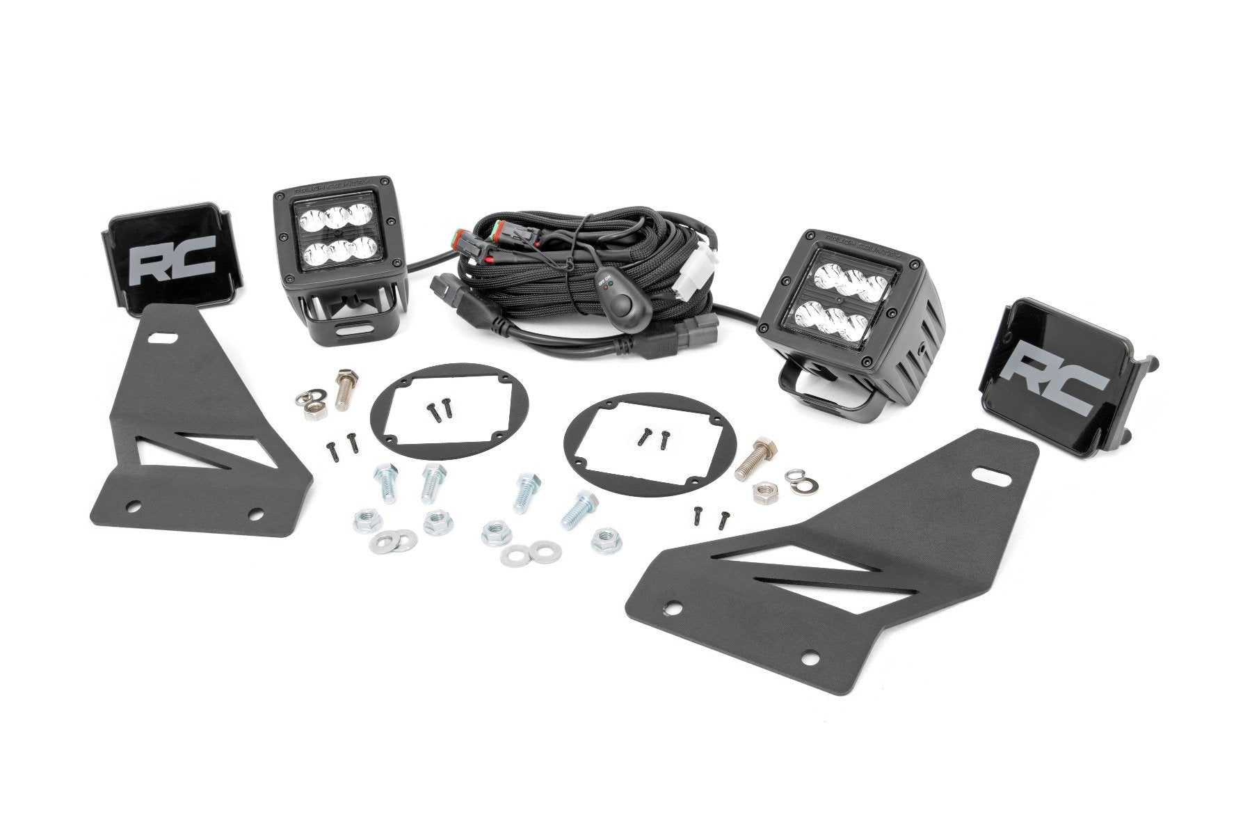 LED Light Kit | Fog Mount | 2" Black Pair | Spot | Nissan Frontier (05-20) | 71023