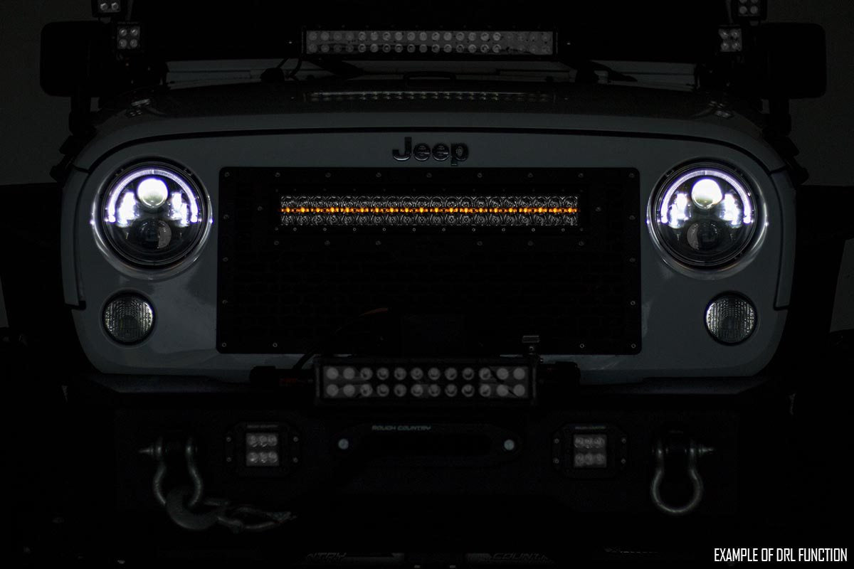 20 Inch Chrome Series LED Light Bar | Dual Row | Amber DRL | 70920DA