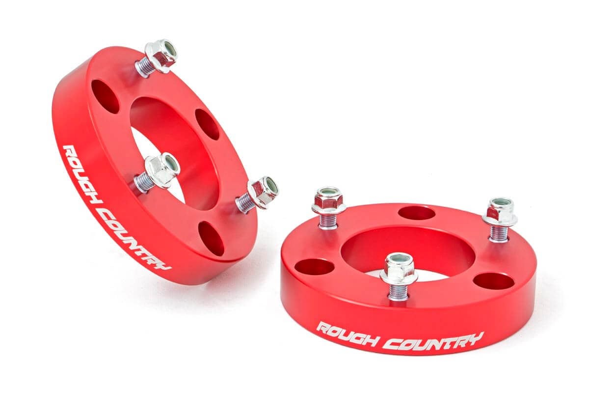 2 Inch Leveling Kit | Red Spacers | Nissan Titan 2WD/4WD (2004-2024) | 863RED