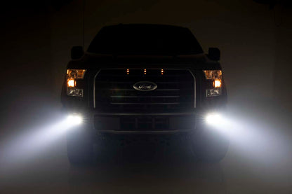 LED Light Kit | Fog Mount | Dual 2" Black Pairs | Flood | Ford F-150 (15-17) | 70833