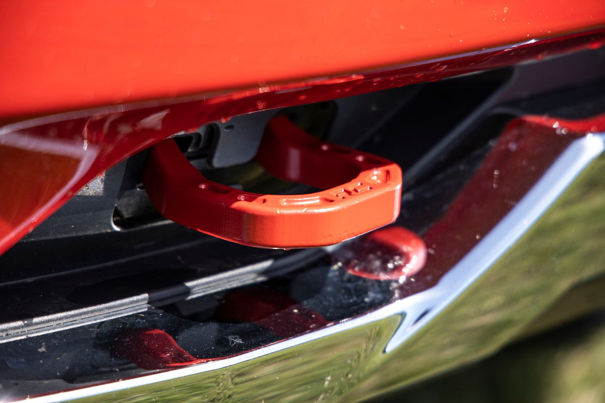 Tow Hooks | Forged | Red | Chevy Silverado 1500 2WD/4WD (2014-2018 & Classic) | RS134