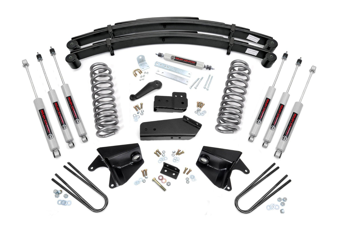 4 Inch Lift Kit | Quad Front Shocks | Rear Springs | Ford Bronco 4WD (80-96) | 520B33