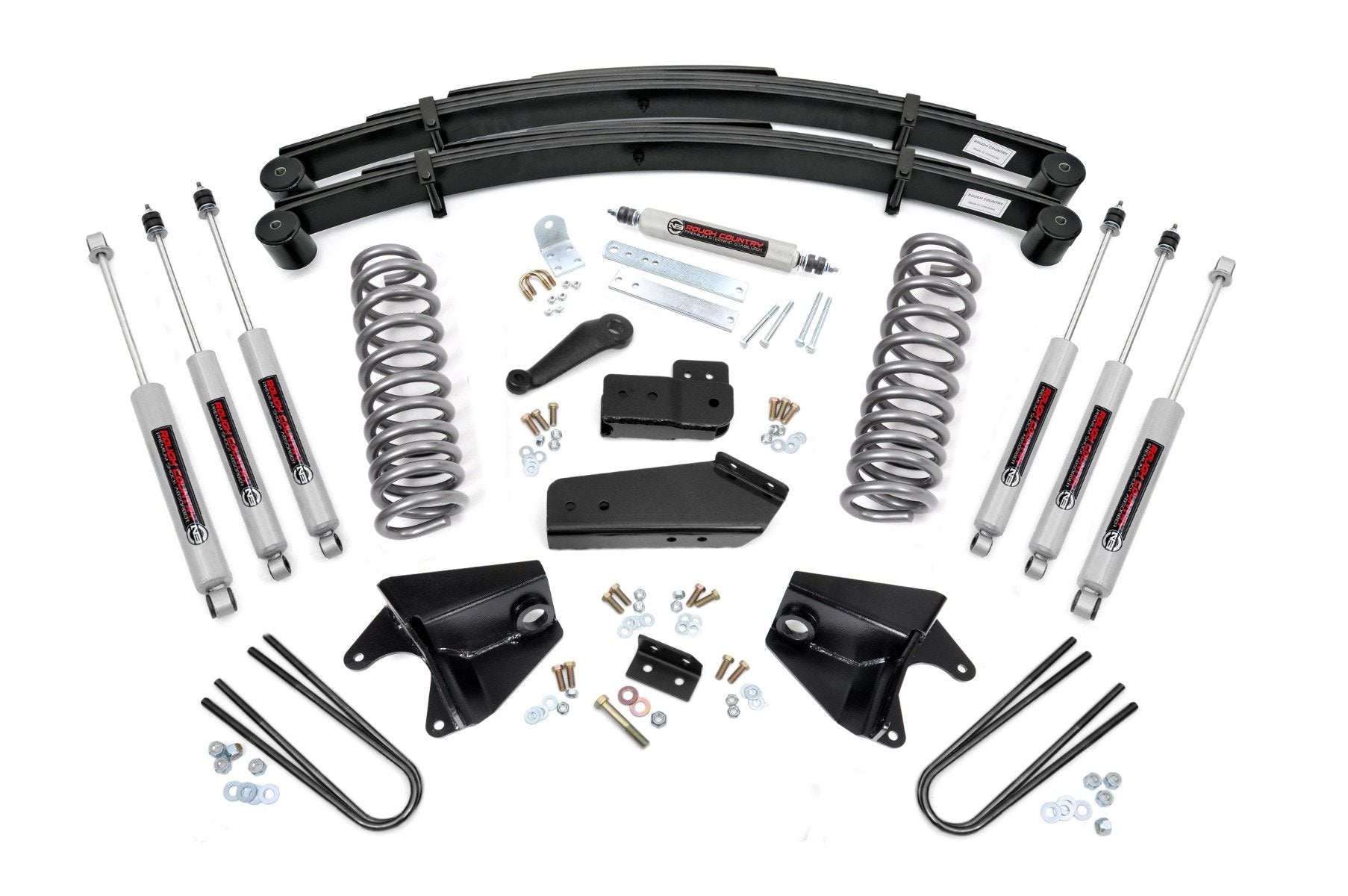 4 Inch Lift Kit | Quad Front Shocks | Rear Springs | Ford Bronco 4WD (80-96) | 520B33