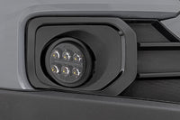 Rough Country | LED Fog Light Kit | 3.5 Inch Round Black Series | Amber DRL | Toyota Tacoma (16-23) | 71095