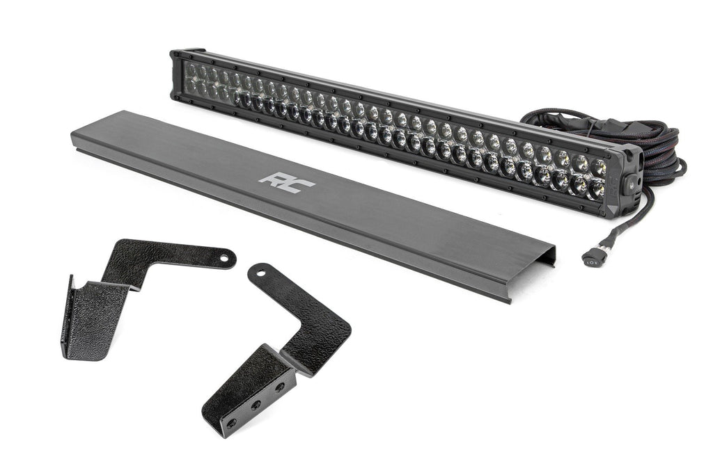 LED Light Kit | Bumper Mount | 30" Black Dual Row | White DRL | Toyota FJ Cruiser (07-14) | 70652DRL