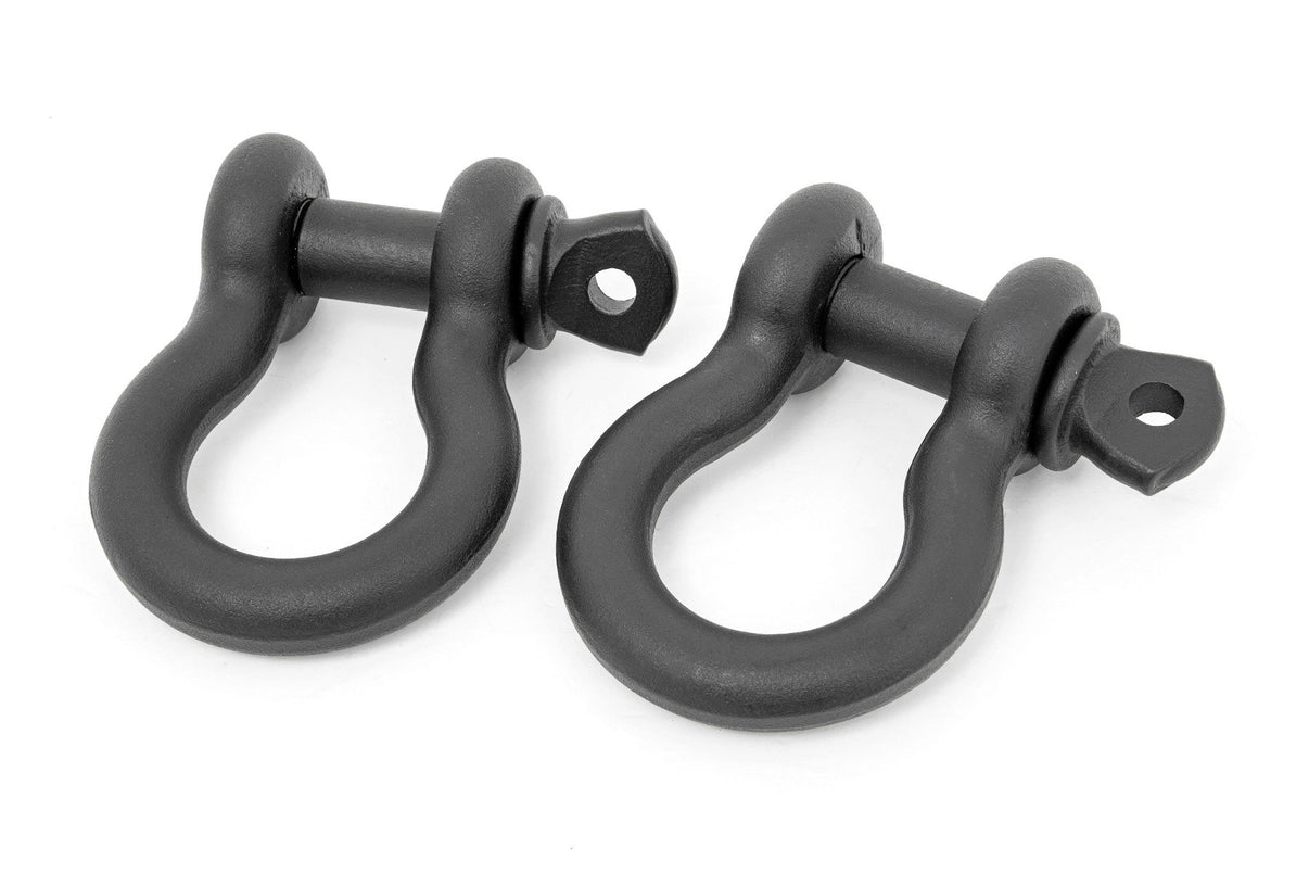 D Ring Shackles | Cast | 3/4" Pin | Pair | Black | RS121