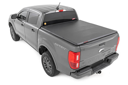 Rough Country | Soft Tri-Fold Bed Cover | 5' Bed | Ford Ranger 2WD/4WD (2019-2023) | 41219500A