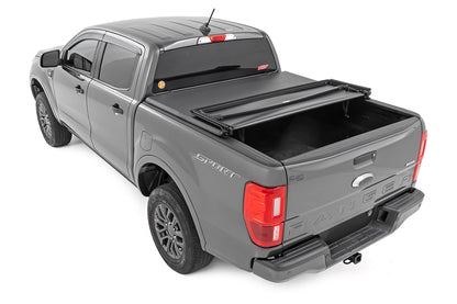 Rough Country | Soft Tri-Fold Bed Cover | 5' Bed | Ford Ranger 2WD/4WD (2019-2023) | 41219500A