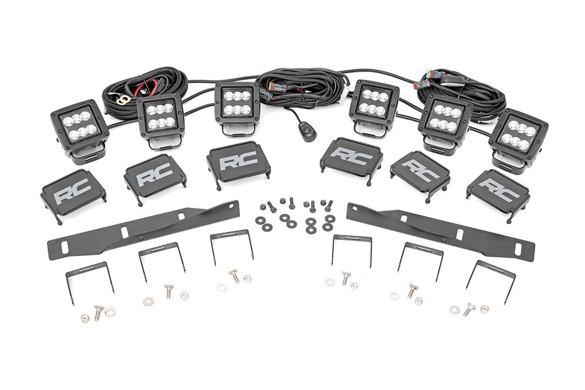 LED Light Kit | Fog Mount | Triple 2" Black Pair | Ford Raptor 4WD (17-20) | 70700