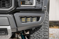 LED Light Kit | Fog Mount | Triple 2" Black Pair | Amber DRL | Ford Raptor (17-20) | 70700DRLA