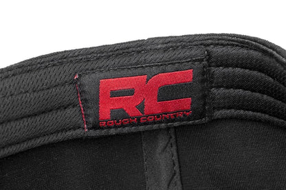 Rough Country | Rough Country Hat | Flat Bill | Red Logo | Black | 84123