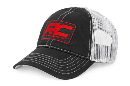 Rough Country | Rough Country Hat | White Mesh | Rough Country Patch | Black/Red | 84125