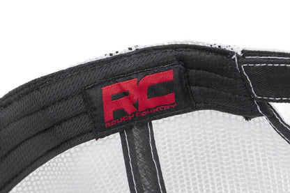 Rough Country | Rough Country Hat | White Mesh | Rough Country Patch | Black/Red | 84125