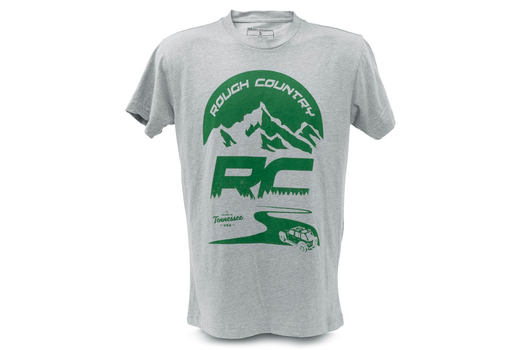 Rough Country | Rough Country T-Shirt | RC Mountains | HEATHER GRAY | 2XL | 840932XL
