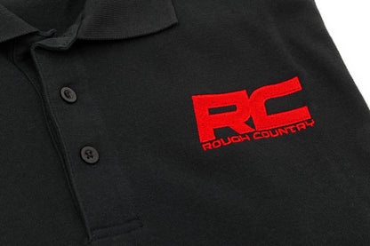 Rough Country | Rough Country Polo | Rough Country Logo | Black | Cotton | Size Large | 83901