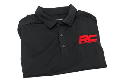Rough Country | Rough Country Polo | Rough Country Logo | Black | Moisture Wicking | Size M | 83910