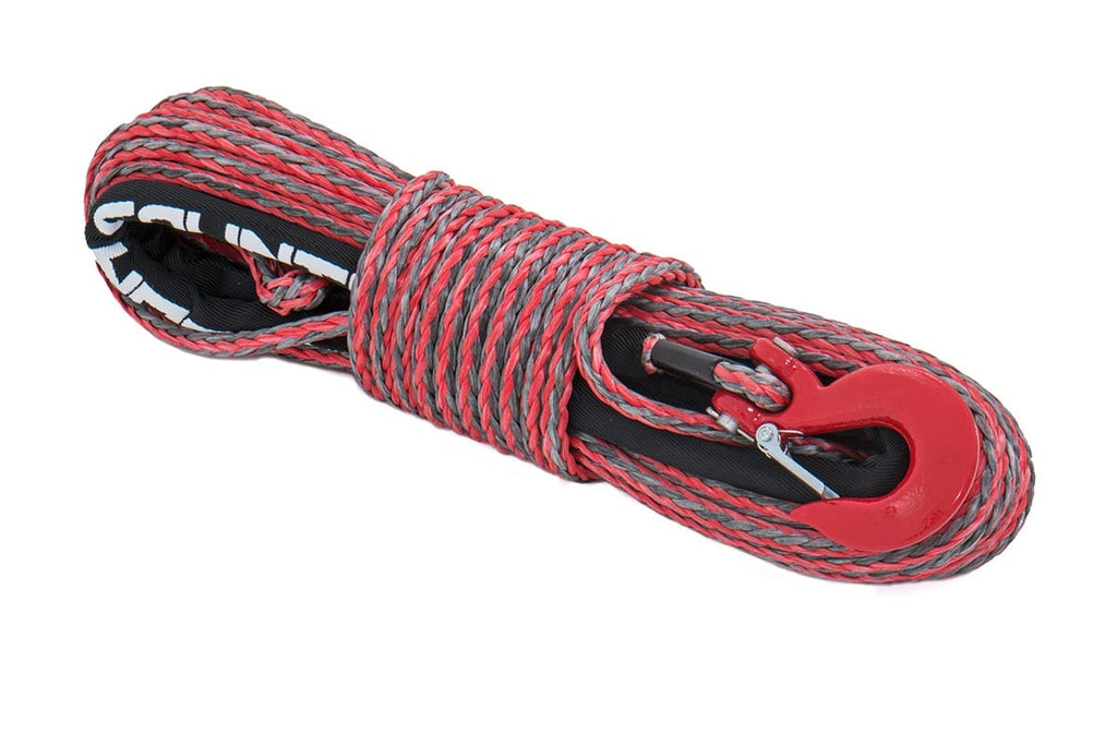 Synthetic Rope | 3/8 Inch | 85 Ft | Red/Gray | RS116