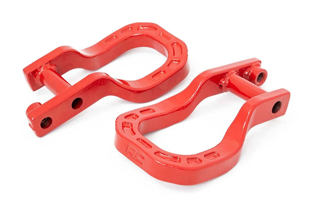 Tow Hooks | Forged | Red | Chevy Silverado 1500 2WD/4WD (2019-2025 & Classic) | RS132
