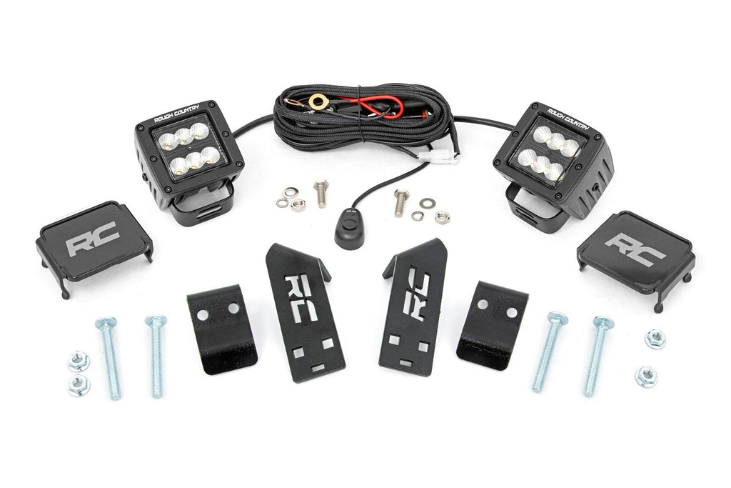 LED Light Kit | "A" Pillar Mount | 2" Black Pair | Spot | Polaris RZR PRO XP  | 93077